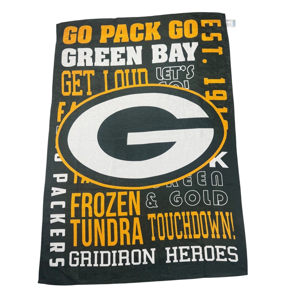 Green Bay Packers Evergreen Garden Flag Double Sided Frozen Tundra 28x41.5 2019‎